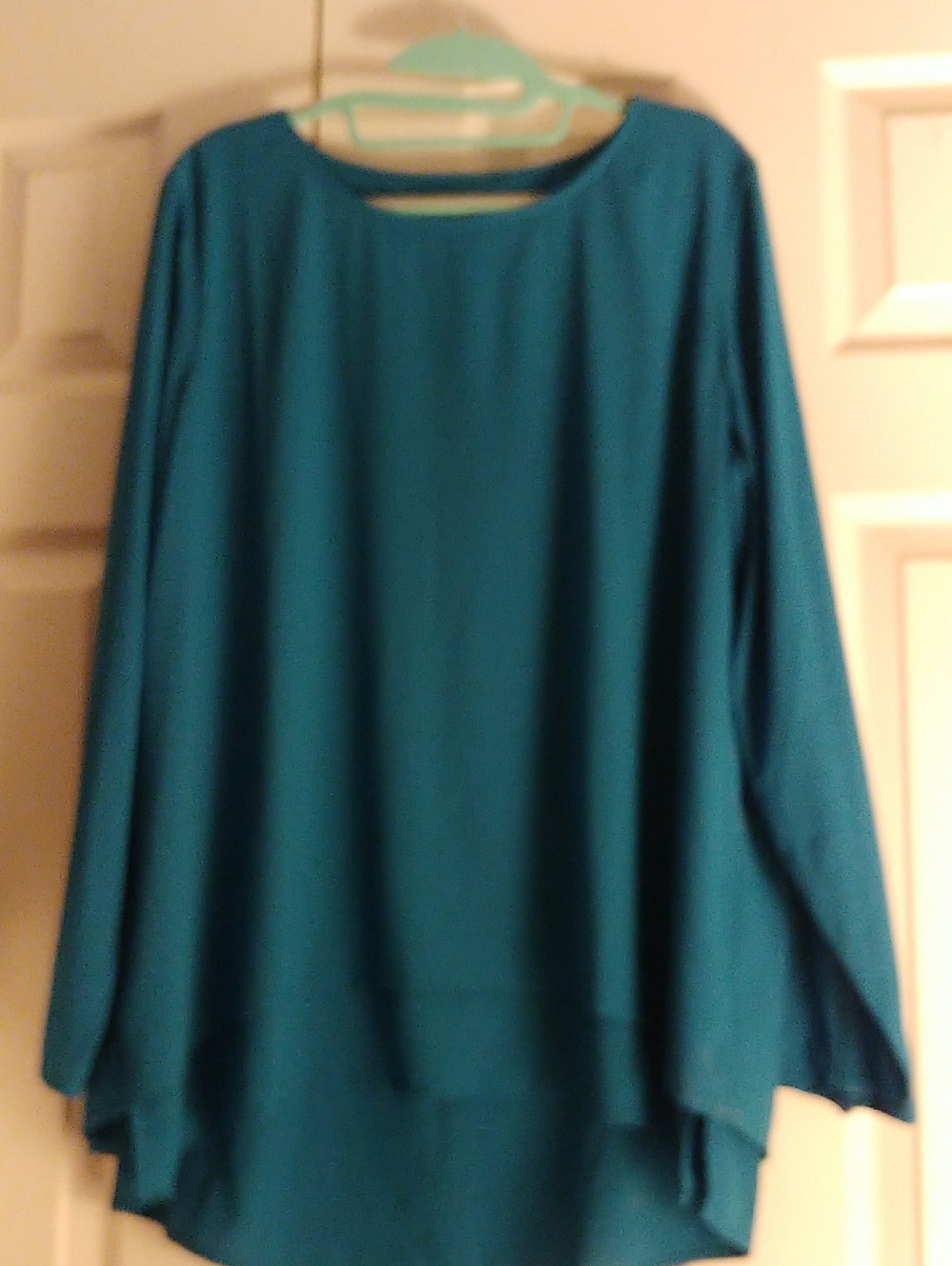 Coldwater Creek Women's Teal Long-Sleeve Tunic Top